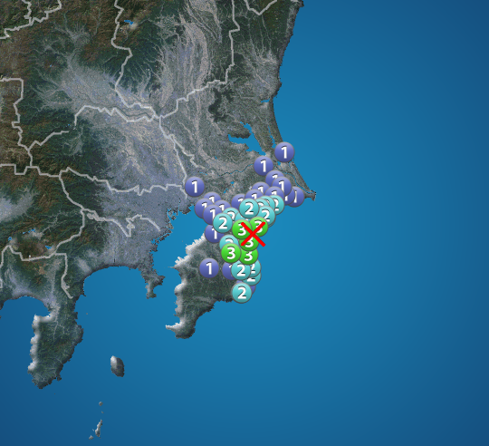 千葉県北東部でM4.1の地震　最大震度3　津波の心配なし
