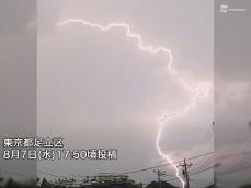 東京23区内でもゲリラ雷雨に　道路冠水に注意