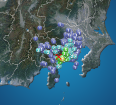 神奈川県でM4.4の地震　最大震度4　津波の心配なし