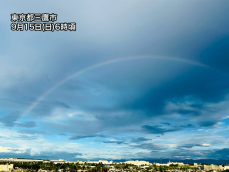 関東で朝虹ラッシュ　今日は晴れていても急な雨に注意