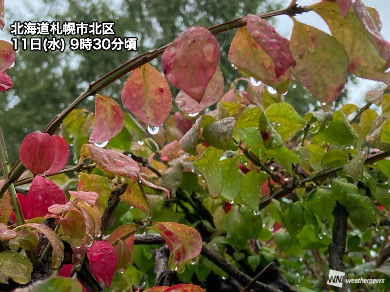 寒冷前線が北海道を通過中　雨のあとは秋らしい陽気に