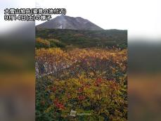 「日本一早い紅葉」大雪山旭岳で色付き進む　散策時は寒さ対策を