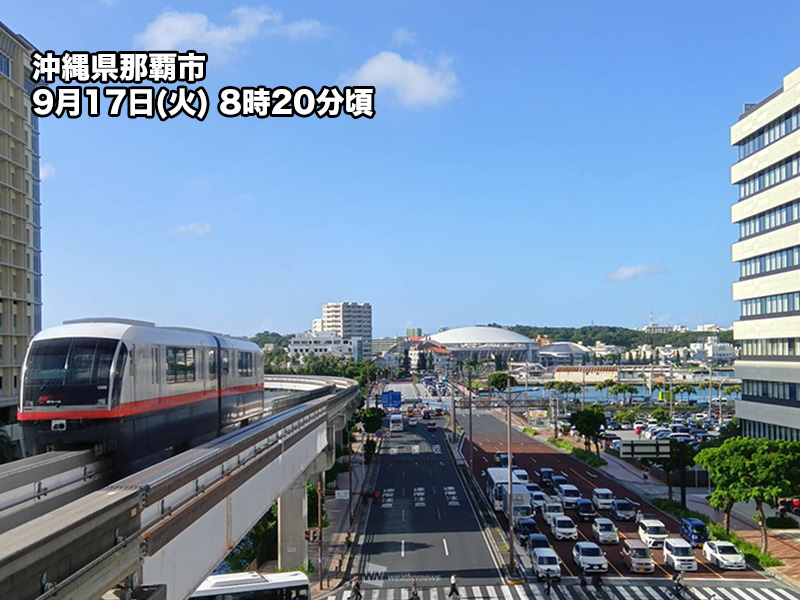 沖縄は台風接近前の青空　今日のうちに対策を