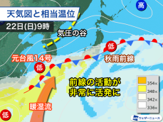 三連休は広範囲で大雨警戒　台風14号などの影響で秋雨前線が活発化