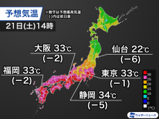 記録的な残暑はようやく終わる　それでも関東など蒸し暑い一日