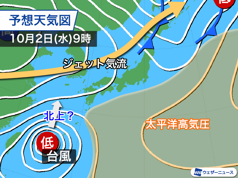 沖縄の南の熱帯低気圧　台風に発達し来週は沖縄付近から東シナ海へ