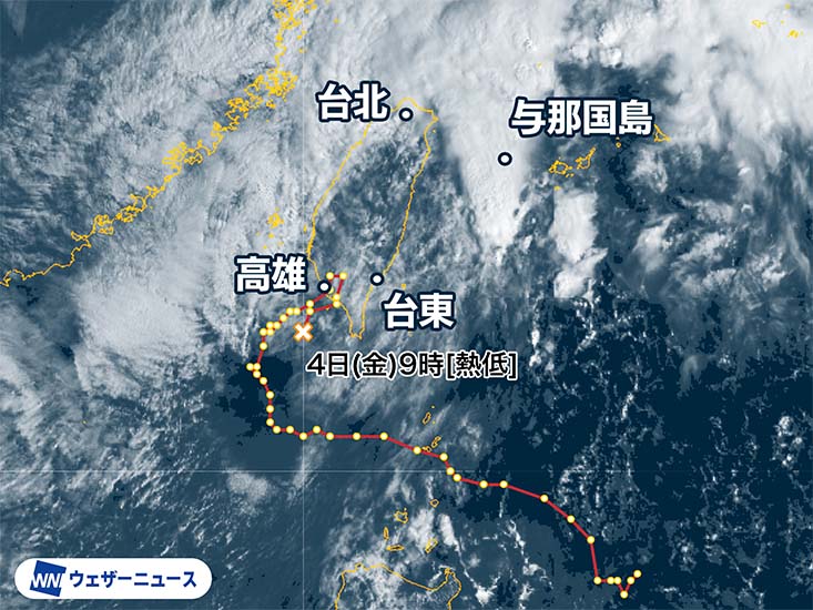 台風18号が熱帯低気圧化　台湾は荒天ピーク越える　今日は沖縄で大雨に