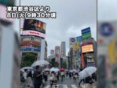 関東など朝から広範囲で雨　午後は東海や近畿も本降りに