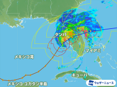 カテゴリー3ハリケーン「ミルトン」　まもなく米・フロリダ州に上陸
