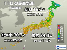 たっぷりの日差しで気温上昇　全国的に秋らしい体感に