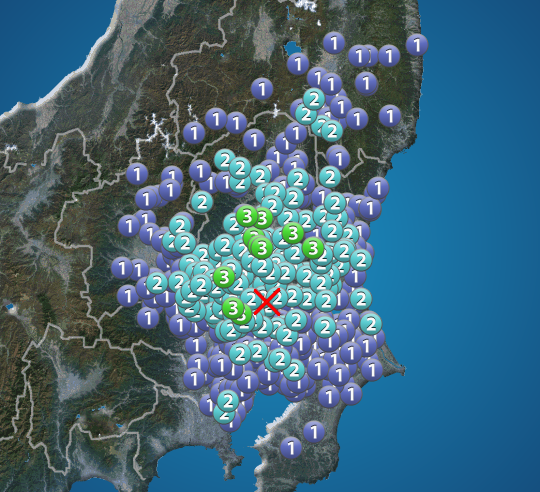 茨城県南部でM4.3の地震　最大震度3　津波の心配なし