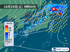 寒冷前線通過で荒れた天気に　その後は寒気南下し北海道は初雪の可能性