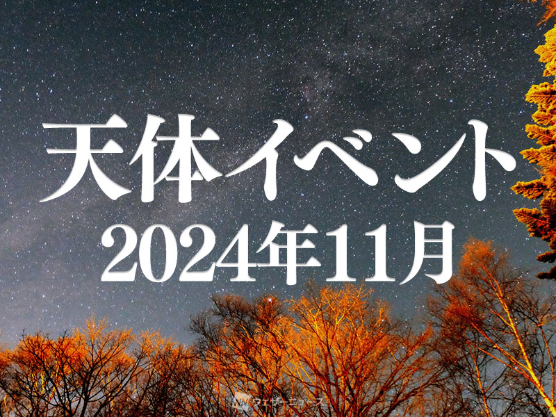 ★2024年11月の天体イベント★　月と惑星の接近に注目！流星群の出現も