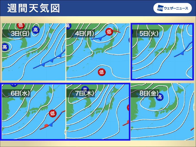 来週は日本列島に寒気が南下　関東から西も気温急降下