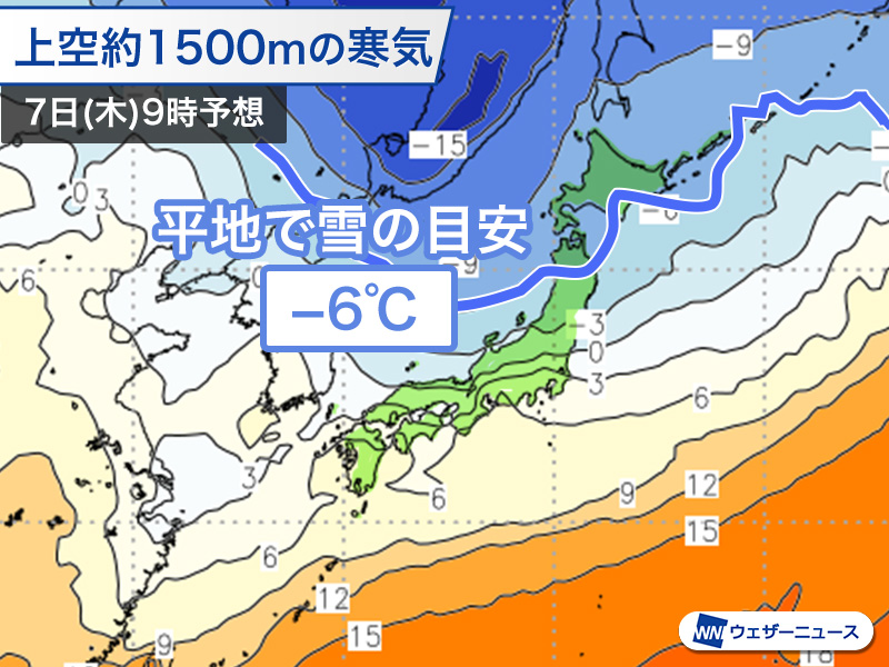 週中頃は冬型の気圧配置　寒気が南下し北海道は平地も雪に