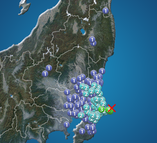 千葉県東方沖でM5.1の地震　最大震度3　津波の心配なし