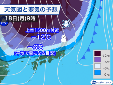 明日は冬本番を思わせる天気　北日本は広範囲で雪　各地で気温も低下