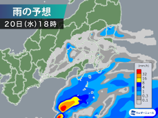 関東の各地で冷たい雨　今夜から明日朝まで続く所も