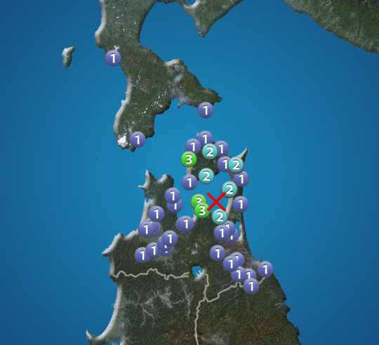 陸奥湾でM4.1の地震　青森県で震度3　津波の心配なし