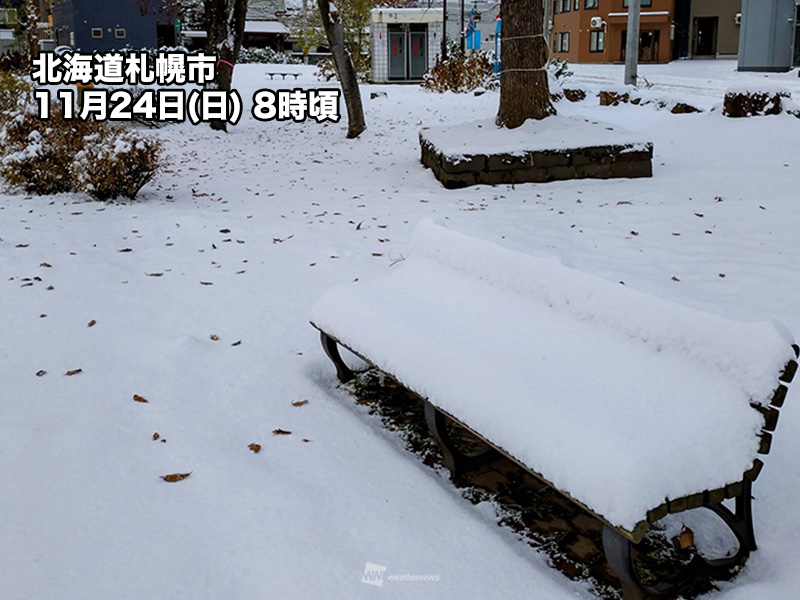 北海道 札幌周辺で積雪増加　今季初めて10cmを超える