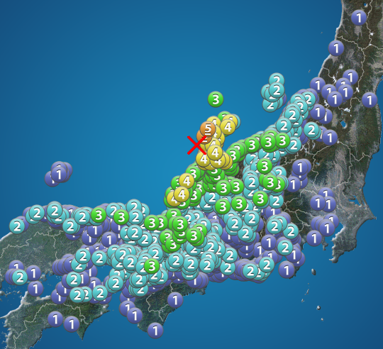 石川県西方沖でM6.6の地震　最大震度5弱　津波被害の心配なし