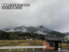 西回りで寒気が流入　四国山地や九州山地で雪に