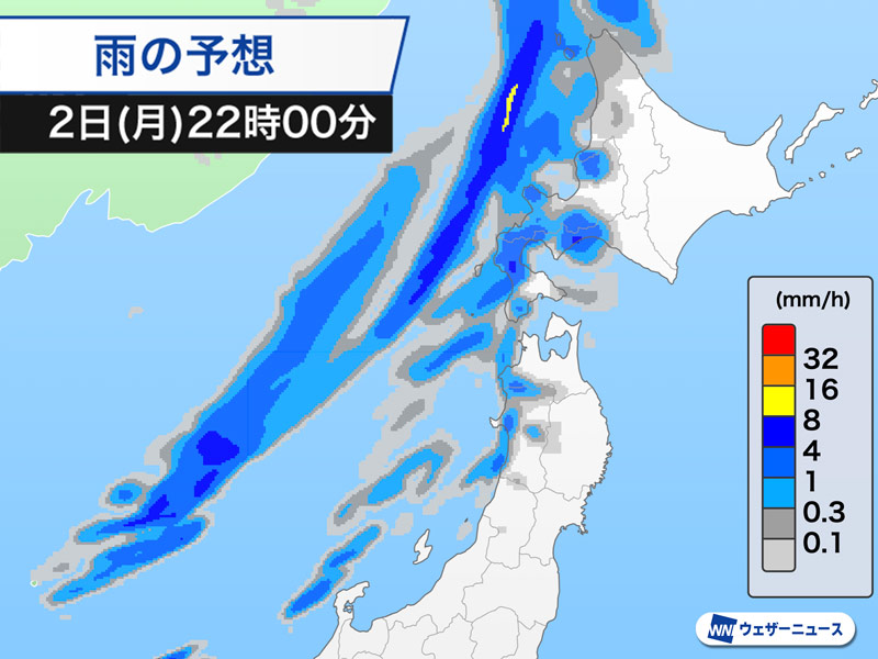 北日本日本海側は天気下り坂　今夜は強雨と強風に注意