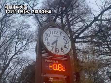 今日から12月中旬に突入　福岡や広島では今季最低気温を観測