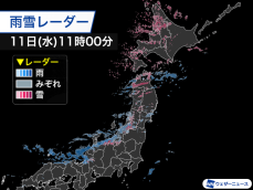 北日本日本海側は強い雪　北陸から山陰は雷雨や突風などに注意