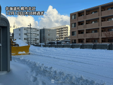 札幌は一晩で20cm近くまで積雪急増　北海道は断続的な強い雪に注意