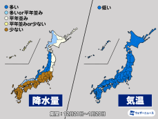 気象庁1か月予報　全国的に寒さ続く　年末は大雪による影響に注意