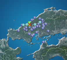 島根県西部でM4.0の地震　最大震度3　津波の心配なし