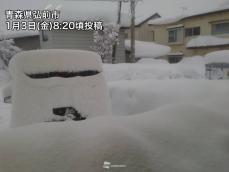 日本海側は雪や雨が続く 明日にかけてさらに積雪増加に注意