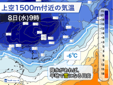 来週中頃は強い寒気が南下　西日本や東海は平野部も雪の可能性