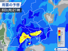 強雨エリアが東に広がる　夜は関東でも強まる雨に注意