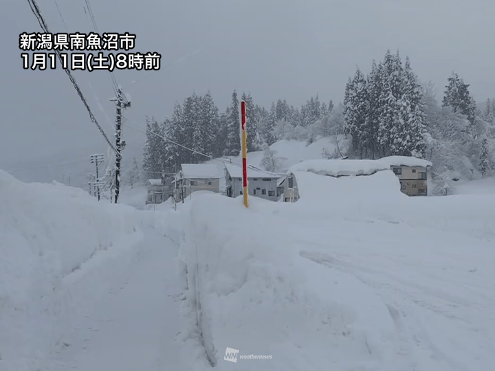 北陸を中心に局地的に強い雪　積雪増加による落雪や雪崩に注意