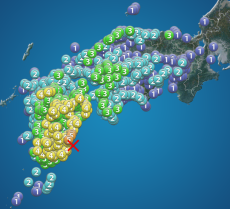 日向灘でM6.6の地震　宮崎県で震度5弱　津波注意報を発表