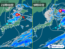 低気圧が発達しながら通過　今夜から北日本は荒天のおそれ