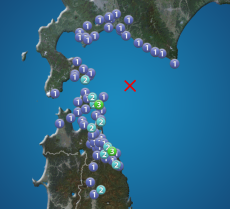 北海道浦河沖でM4.7の地震　青森県で震度3　津波の心配なし