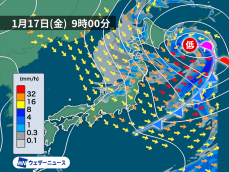 低気圧発達し冬型強まる　北日本は吹雪や積雪急増に注意