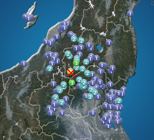 福島県会津でM4.6の地震　檜枝岐村で震度4　津波の心配なし