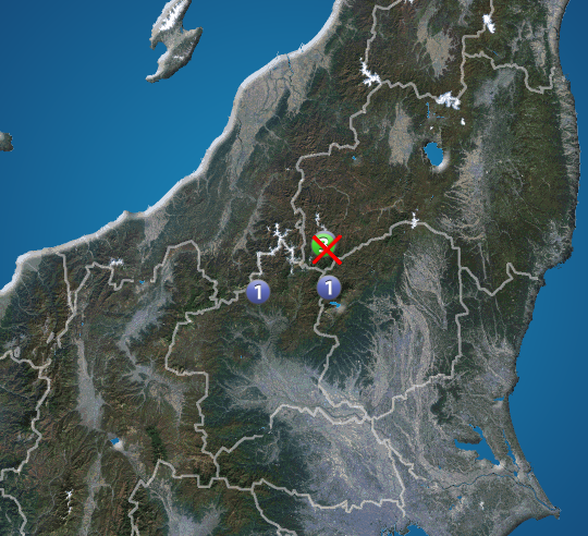 福島県で震度3の地震発生