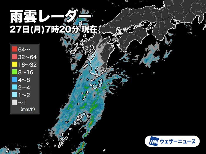 九州など朝から雨　日本海側は雷雨に注意　太平洋側の雨雲は東へ