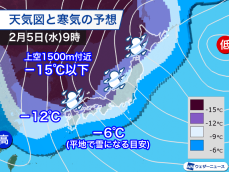 立春寒波で来週は広範囲で大雪　全国的に真冬の厳しい寒さに