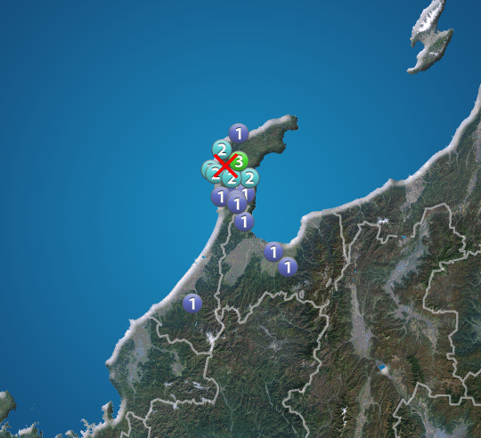 石川県能登地方でM3.6の地震　最大震度3　津波の心配なし