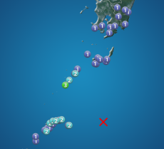 鹿児島県で震度3の地震発生