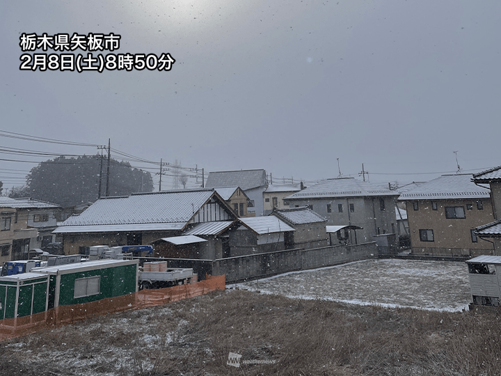 関東北部は平野部でも雪　山沿いは積雪急増のおそれ