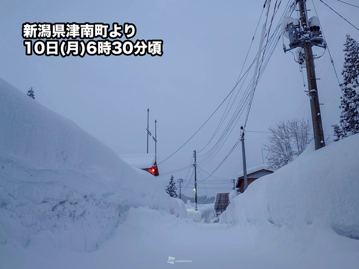 北海道や北陸などで断続的に強い雪　今日も積雪増加に注意