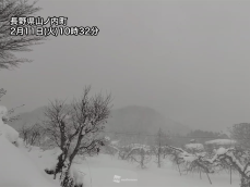 北日本、北陸に活発な雪雲残る　午後は次第に止む予想