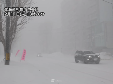 雪まつり最終日の札幌で強い雪　夕方まで路面悪化や視界不良に注意